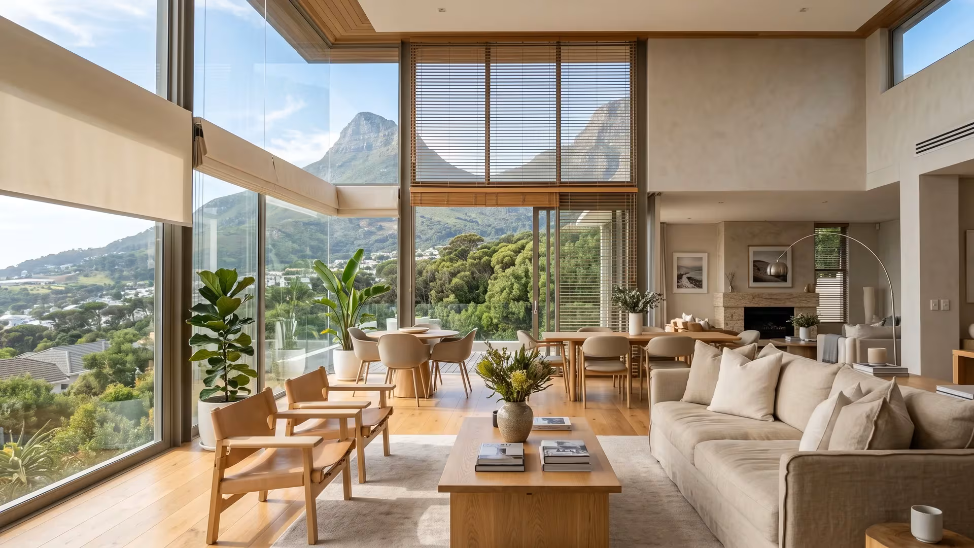 Made-to-measure blinds fitted in a Cape Town home by Capetown Blinds