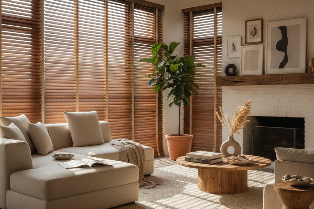 natural wood blinds in Cape Town